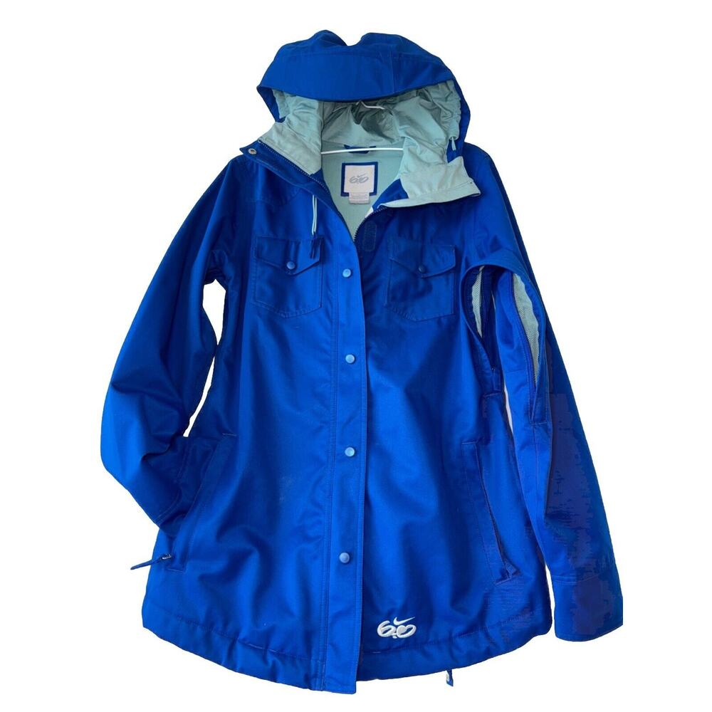 Vintage Y2K Nike 6.0 Snowboard Ski Skate Jacket Parka Coat Women XL‎ Blue Dunk
